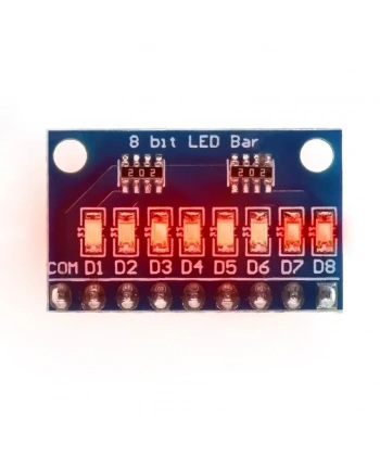3,3V 5V 8-Bit Kırmızı LED Modülü - Anot