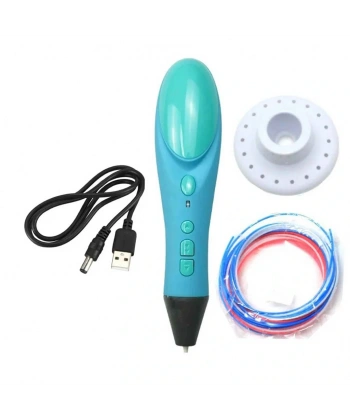 3D Kalem 3D Pen Yazıcı - 3 Farklı Renk PLA Filament Hediyeli