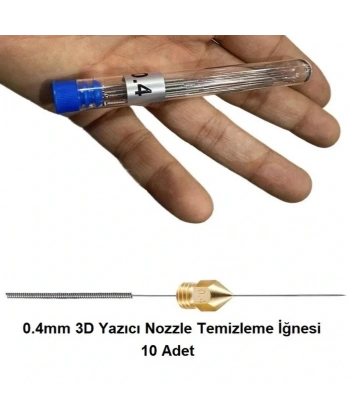 3D Yazıcı Nozzle Temizleme İğnesi 0.4mm 10 Adet