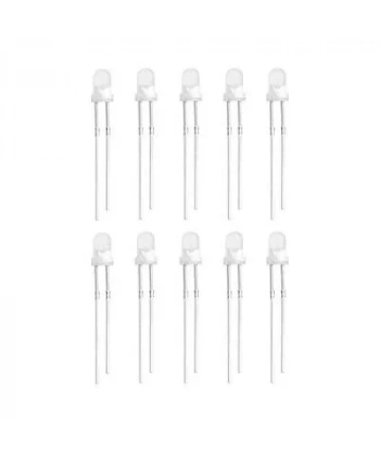 3mm Beyaz Led Paketi - 10 Adet