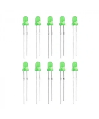 3mm Yeşil Led Paketi - 10 Adet