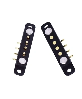 4-Pin 2.54mm 90C Pogo Pin Manyetik Konnektör Takımı - Kulaklı