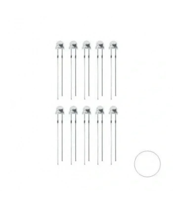 4.8mm Beyaz Mantar Led Paketi - 10 Adet