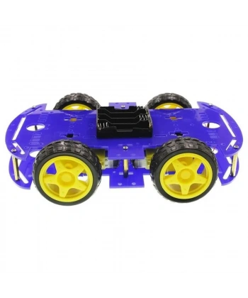 4WD Mavi Şase Tekerlekli Araba Kiti