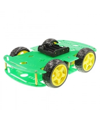 4WD Yeşil Şase Tekerlekli Araba Kiti