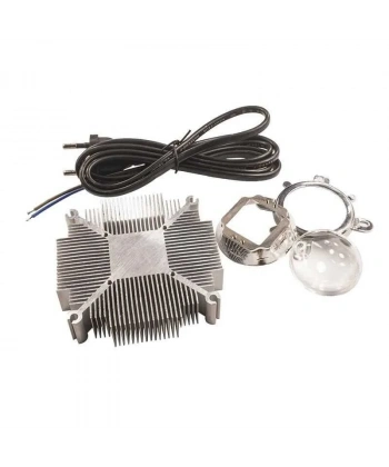 50W Cob Led Alüminyum Soğutucu + 60 Derece Lens + Kablo Seti