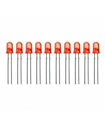 5mm 2V Kırmızı Led Paketi - 10 Adet