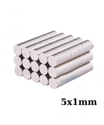 5x1mm Neodyum Güçlü Mıknatıs - Neodim Magnet