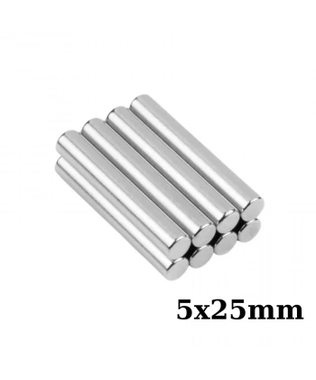 5x25mm Neodyum Güçlü Mıknatıs - Neodim Magnet