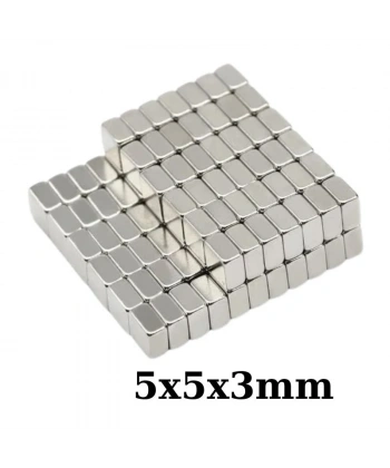 5x5x3mm Neodyum Güçlü Mıknatıs - Neodim Magnet