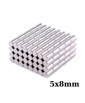 5x8mm Neodyum Güçlü Mıknatıs - Neodim Magnet