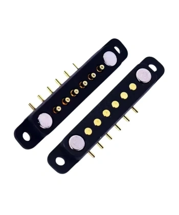 6-Pin 2.54mm 90C Pogo Pin Manyetik Konnektör Takımı - Kulaklı