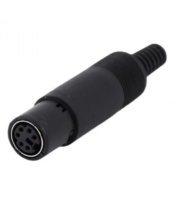 6 Pin Dişi Mini DIN Konnektör
