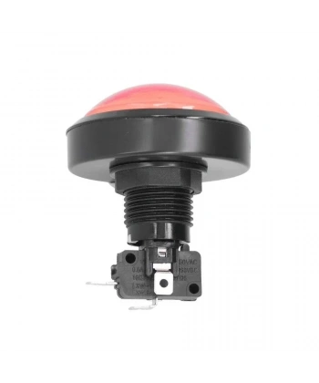 60mm 12V Bombeli Işıklı Oyun Makinesi Butonu - Kırmızı