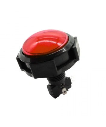 60mm 12V Bombeli Işıklı Oyun Makinesi Butonu - Kırmızı