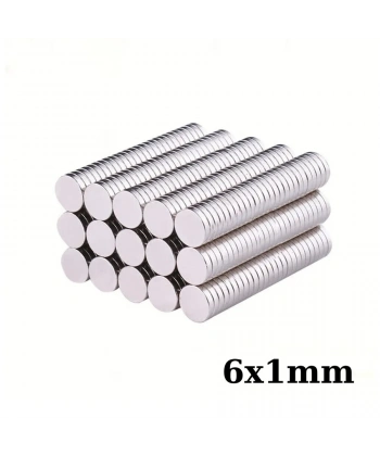 6x1mm Neodyum Güçlü Mıknatıs - Neodim Magnet