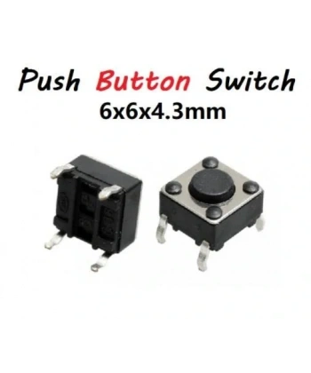 6x6x4.3mm Tach Buton Push Button 4 Bacak