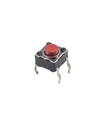 6x6x5mm 4 Pinli Kırmızı Push Buton - Tact Switch