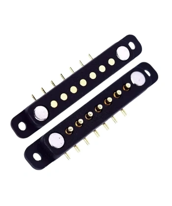 7-Pin 2.54mm 90C Pogo Pin Manyetik Konnektör Takımı - Kulaklı
