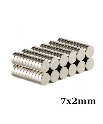 7x2mm Neodyum Güçlü Mıknatıs - Neodim Magnet