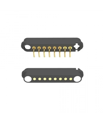 8-Pin 2.54mm 90C Pogo Pin Manyetik Konnektör Takımı