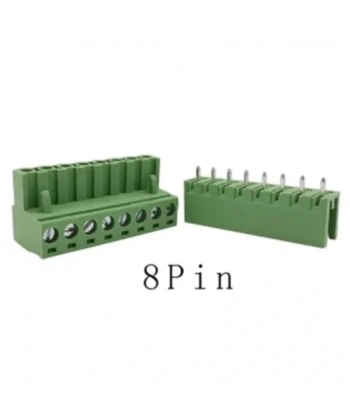 8 Pin 5.08mm Geçmeli 90C Takım Klemens
