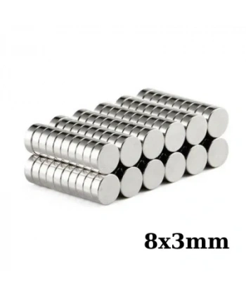 8x3mm Neodyum Güçlü Mıknatıs - Neodim Magnet