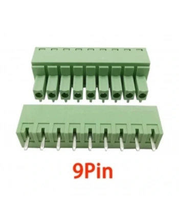 9 Pin 3.81mm Geçmeli 90C Takım Klemens