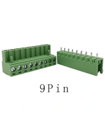 9 Pin 5.08mm Geçmeli 90C Takım Klemens