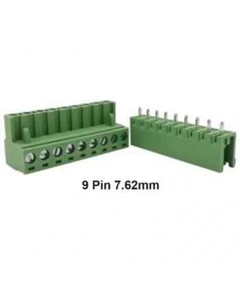 9 Pin 7.62mm Geçmeli 180C Takım Klemens