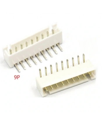 9 Pin JST-XH 2.54 Tunik Konnektör Erkek Eğik 90°