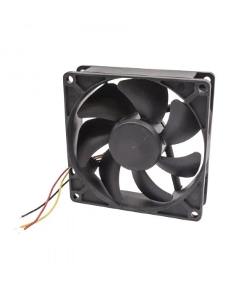 92x92x25mm 12V 0.26A Fan 3 Kablolu - Siyah