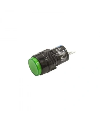 AB6-M 16mm 24V Yeşil Yaylı Buton