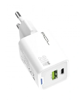 AC-97 20 Watt 1xUSB-A 1xUSB-C 1mt Type-C to Lightning Kablo Duvar Şarj Aleti
