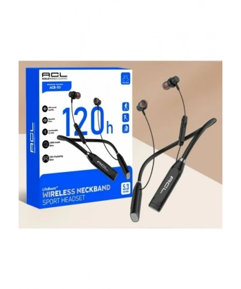 ACB-50 Wireless V5.3 120H Çalma Süreli Boyunluk Kablosuz Bluetooth Kulaklık
