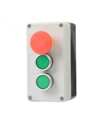 Acil Stop ve İkili Yeşil Push Buton Kutusu