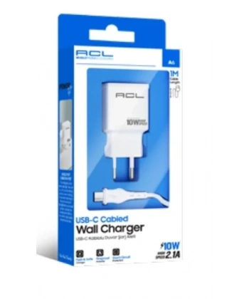 ACL A6 2.1A 10 W 1xUSB-A USB-C Kablo Şarj Makinesi