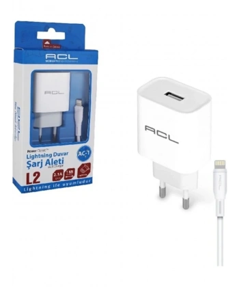 ACL L2 2.1A 10 Watt 1xUSB 1mt Lightning Hızlı Şarj Aleti