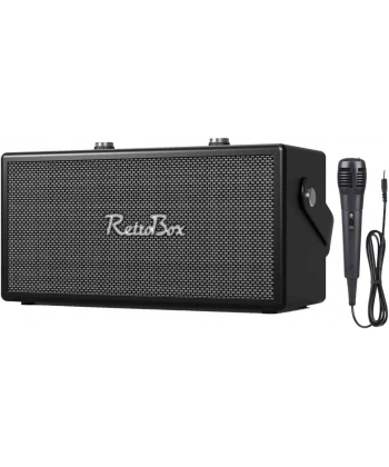 ACS-19 20W Gücünde 2x3 İnç Hoparlörlü Mikrofonlu Retro Müzik Kutusu