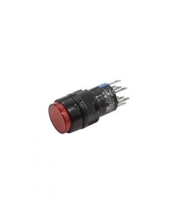 AL6-A 16mm 24V Kırmızı Anahtarlı Buton