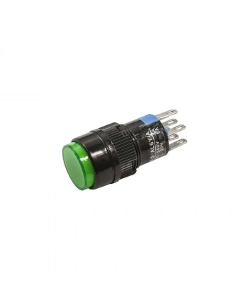 AL6Y-A 16mm 5V Yeşil Anahtarlı Buton