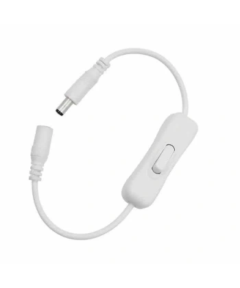 Anahtarlı DC Adaptör Uzatma Kablosu - Beyaz