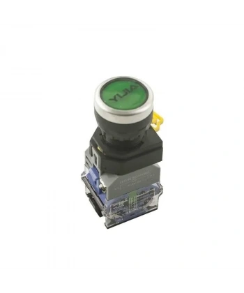 Anahtarlı Push Buton 6V Yeşil Işıklı YJ139-LA38