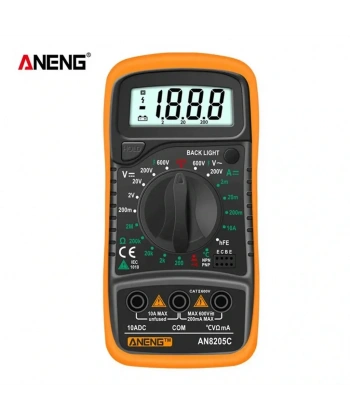 Aneng AN8205C Dijital Multimetre (Sarı)