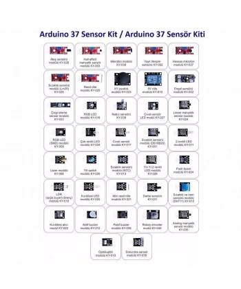 Arduino Uyumlu Sensör Modül Seti Sensor Kit 37 Parça Karton Kutulu