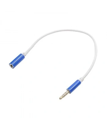Aux 3.5mm Jack Erkek - Dişi Uzatma Kablosu 27cm 4 Boğum