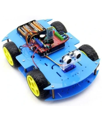 Bluetooth Kontrollü Robot montajlı