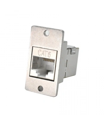 CAT6 RJ45 Dişi Panel Tipi Konnektör Gümüş - SCAT6-C