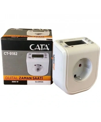Cata Zaman Ayarlı Dijital Saatli Priz CT 9182