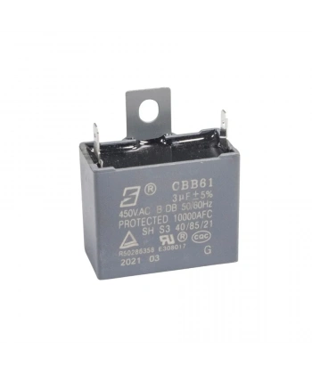 CBB61 3uF 450V Kutulu Daimi Kondansatör
